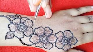 Beautiful 🥰 Flower Mehndi Design #mehndi #mehndidesign #flowermehndi #easymehndi #viral