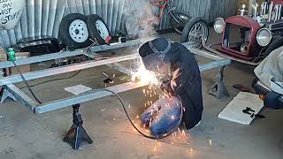 13 year old builds his own TEARDROP CAMPER FRAME  EP. 1  parts & welding squaredrop micro how to