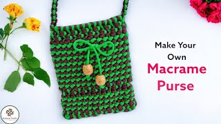 DIY | Macrame Bag Step by Step Tutorial | Easy Macrame Crossbody Bag/Sling bag