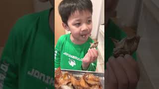 Danggit mukbang #filipinotaste #filipinofood #boylovesdriedfish #4yearsold #mukbang #japan