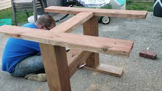 Homemade Patio Table (Recuperating from Mother Nature, EPICALLY)!!!