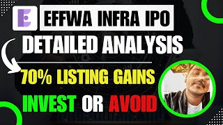 Effwa Infra Ipo Analysis | Effwa Infra Ipo Review |  Sayantan Mukherjee