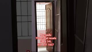 Mangadu chakranagar 780sft flatsale 2bhk carparking                  877 897 1837 #mangadu #flatsale