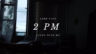 2PM 1HOUR STUDY WITH ME l background l dark l ASMR (no music)