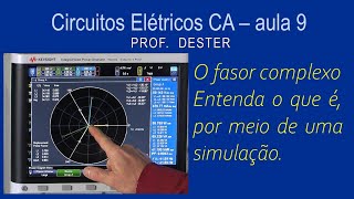 Simulação digital ilustrando, passo a passo, o conceito de fasor, essencial para os circuitos CA