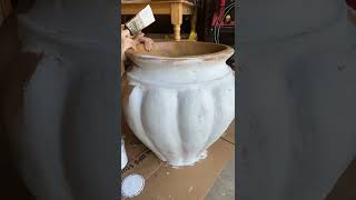 Part 1 Let’s makeover this heavy orange planter! Turn beastly into beautiful!