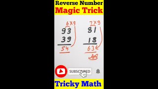 Reverse Number Magical Trick || Subtract Reverse Number In Just 2 Sec || Math Tricks ||#Shorts