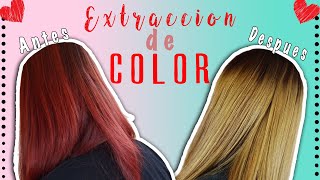 👩🏼‍🦰Como Quitar El Tinte Rojo Del Cabello FACIL ❤ Extraccion De Color || Scarleths Beauty Box