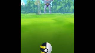 Pokemon Go capturing Machamp