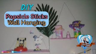 #diy #walldecor #diywallhanging DIY Popsicle Sticks Wall Hanging | membuat Rak Gantung Stik Es Krim