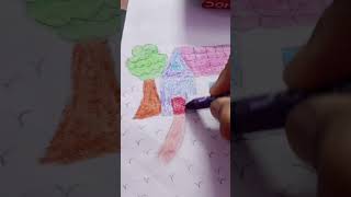 wax crayons drawing full tutorial...for kids 💝 #shortvideo #viral #creativitywithaera #art #craft