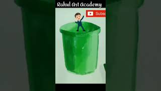 3D Bucket painting | still life painting - check discription for tutorial #shorts #shortvideo shorts