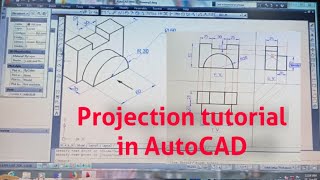 Basic projection tutorial in Auto CAD.