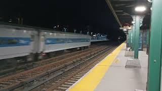 Hastings-on-Hudson, NY up-close - MNR express train, November 26, 2024