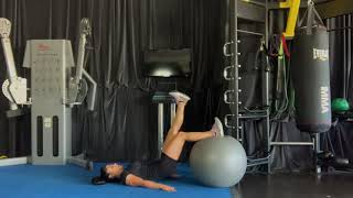 Stability Ball Single Leg Hamstring Curl I Dollar Train Club