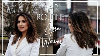 TEXTURED WAVES HAIR ROUTINE | How to style a LOB Straight & Wavy| JASMINA PURI