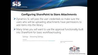 Dynamics SL Webinar - DocShare Integration with Microsoft SharePoint