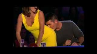 SIMON COWELL KISSES AMANDA HOLDENS ASS LIVE #BGT BRITAINS GOT TALENT SAT 11 MAY 2013