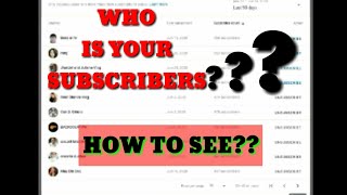 HOW TO SEE YOUR SUBSCRIBER IN YOUTUBE ] paano malalaman kung sino ang subscriber mo