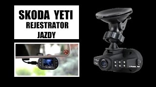 SKODA YETI  Podłączenie kamera DVR drive recorder rejestrator jazdy