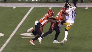 JuJu Smith-Schuster takes BIG HIT from Vonn Bell!