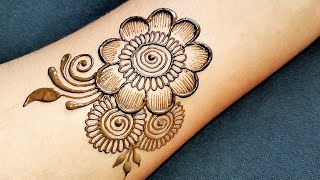 Simple😍Mehndi Design||Easy Mehndi Design||New Stylish Mehndi Design||Front Hand Arabic Mehndi Design