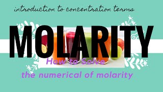 ✡️molarity// how to solve the numerical of molarity