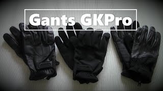 Présentation de trois paires de gants GKPro.