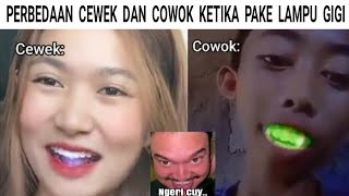 Perbedaan Cewek dan Cowok saat pake lampu gigi