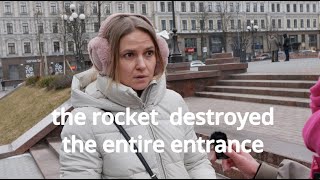 What do Ukrainians say about the place where the Russian rocket hit?