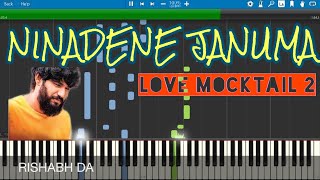 Ninadene Januma Piano Tutorial (With Midi/Sheet) | Love Mocktail 2 | Darling Krishna | Rishabh DA