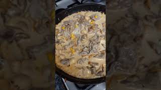 creamy beef with mushroom