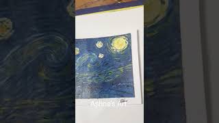 Starry Night Oil Painting ✨️🌃🌙. Video #259 #oilpainting #starrynight