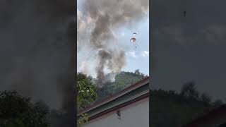 PAF aircraft T-37 crash in sawabi both polits are ejected and safely landed see in this video #news