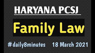 Family Law important MCQS for Haryana J #haryana #haryanapcsj #hindulaw #muslimlaw