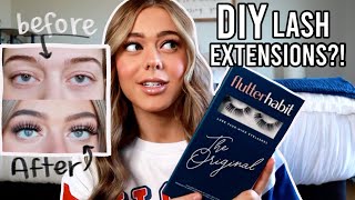 DIY Lash Extensions?! FlutterHabit Lashes - Application, Wear Test, and Review