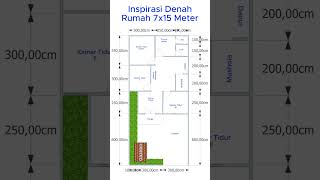 Inspirasi Denah Rumah Ukuran 7x15 Meter  #denahrumah #rumah #desianrumah