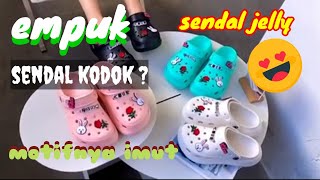 Sepatu Sandal Jelly fuji Wanita Import Wedges Baim crocs Platform