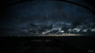 Time-lapse - late evening departure from Le Havre (France) [4K]