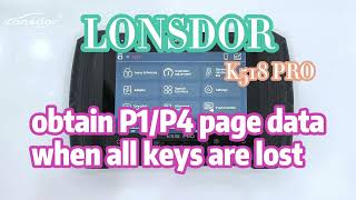 Lonsdor K518 PRO Obtain P1/P4 Page Data When AKL- EOBDTool.co.uk