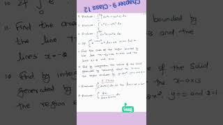 TN Class12|Important Questions to Chap:9.Applications of integration #shorts #youtube #maths #viral