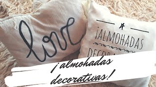 Como hacer almohadas decorativas a mano (o maquina) *DIY*