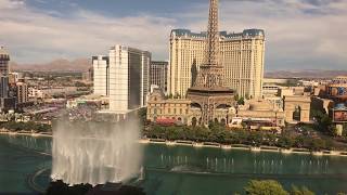 Bellagio Fountain Show - View from Bellagio Hotel 16th floor