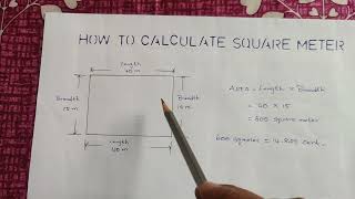 சதுர மீட்டரை(square meter) எவ்வாறு கணக்கிடுவது simple explanation #civilengineering #roadmaker