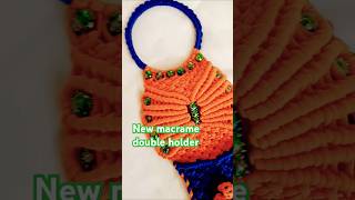 Macrame double pouch phone holder #diy #macramedesigns #macrame