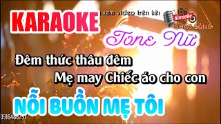 Nỗi Buồn Mẹ Tôi Karaoke | Tone Nữ | Karaoke Nhạc Sống Sóc Trăng