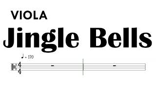 Jingle Bells Viola Sheet Music Backing Track Partitura  #christmas #carol #pasko