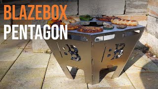 BlazeBox Pentagon | Mobile Feuerschale zum Grillen