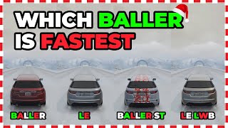 Which BALLER is Fastest - Snow Speed Test - GTA 5 Online