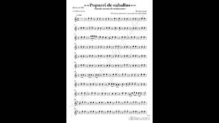 Popurri de caballos - banda corona de michoacan (partitura)  #musicscore #partitura #partituraspdf